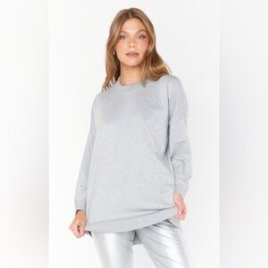 Show Me Your Mumu Shimmer Silver Classic Sweater